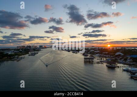 Ono Island & Perdido Key at sunset Stock Photo