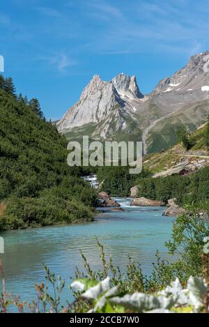 View of the Val Veny - Courmayeur - Valle d'Aosta - Italy Stock Photo