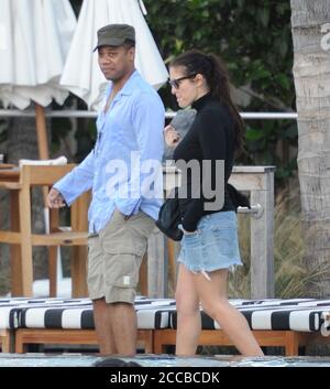 MIAMI BEACH, FL - DECEMBER 28: Cuba Gooding, Jr poolside in Miami, on the way out Cuba says hello to LeBron James family. Cuba M. Gooding, Jr. (born January 2, 1968) is an American actor. He is perhaps best known for his Academy Award-winning portrayal of Rod Tidwell in Cameron Crowe's 1996 film Jerry Maguire, and his critically acclaimed performance as Tr Styles in John Singleton's 1991 film Boyz n the Hood. on December 28, 2011 in Miami Beach, Florida People: Cuba Gooding Jr Credit: Storms Media Group/Alamy Live News Stock Photo