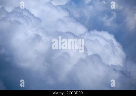 Fat thunderclouds in the sky before the storm. Stock Photo