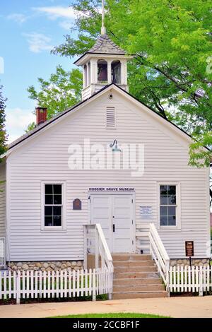 Streamwood, Illinois, USA. A former one room school house turned museum in the Chicago suburban community of Streamwood, Illinois. Stock Photo