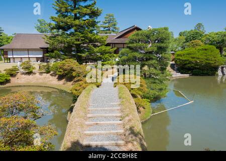 Katsura Imperial Villa (Katsura Rikyu) in Kyoto, Japan. It is one of the finest examples of Japanese architecture and garden design and founded in1645 Stock Photo