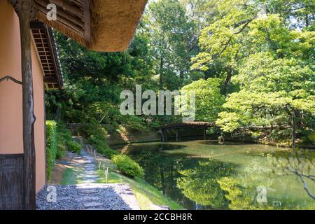 Katsura Imperial Villa (Katsura Rikyu) in Kyoto, Japan. It is one of the finest examples of Japanese architecture and garden design and founded in1645 Stock Photo