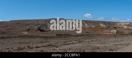 rocky desert landscape in the east of El Chalten, Patagonia, Argentina Stock Photo