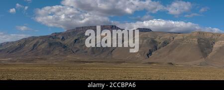 rocky desert landscape in the east of El Chalten, Patagonia, Argentina Stock Photo