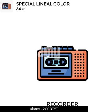Recorder Special lineal color icon. Illustration symbol design template ...