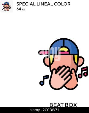 Beat box Special lineal color icon. Illustration symbol design template for web mobile UI element. Perfect color modern pictogram on editable stroke. Stock Vector