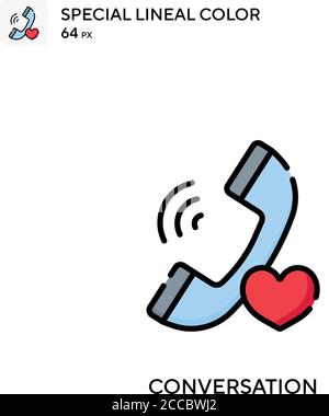 Conversation Special lineal color icon. Illustration symbol design ...