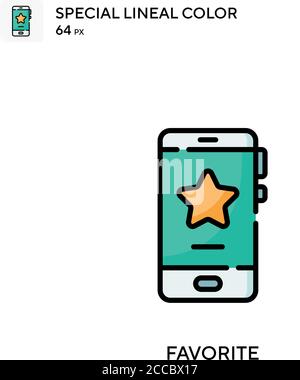 Favorite Special lineal color icon. Illustration symbol design template for web mobile UI element. Perfect color modern pictogram on editable stroke. Stock Vector