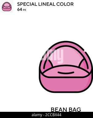 Bean bag Special lineal color icon. Illustration symbol design template for web mobile UI element. Perfect color modern pictogram on editable stroke. Stock Vector