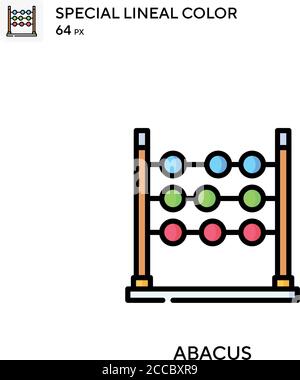 Abacus Special lineal color icon. Illustration symbol design template for web mobile UI element. Perfect color modern pictogram on editable stroke. Stock Vector