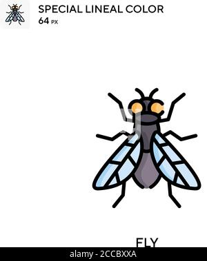 Fly Special lineal color icon. Illustration symbol design template for web mobile UI element. Perfect color modern pictogram on editable stroke. Stock Vector
