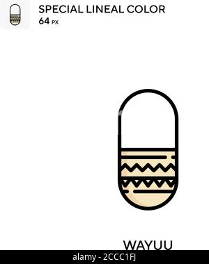 Wayuu Special lineal color icon. Illustration symbol design template for web mobile UI element. Perfect color modern pictogram on editable stroke. Stock Vector