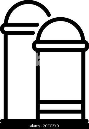 Soil fertilizer icon, outline style Stock Vector