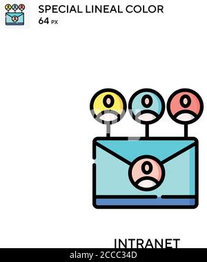 Intranet Special lineal color icon. Illustration symbol design template for web mobile UI element. Perfect color modern pictogram on editable stroke. Stock Vector
