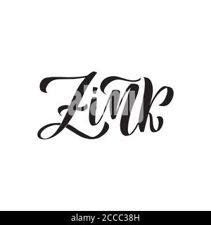 Vector calligraphy illustration isolated on white background. Stock Vector