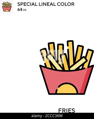 Fries Special lineal color icon. Illustration symbol design template ...