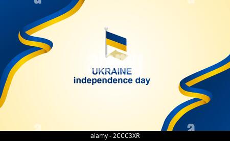 ukraine independence day poster, to welcome Ukraine's important day on August 24, additional size include layer by layer Stock Vector