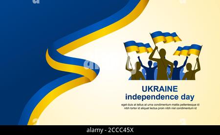 ukraine independence day poster, to welcome Ukraine's important day on August 24, additional size include layer by layer Stock Vector