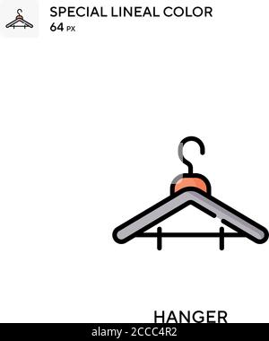 Hanger Special lineal color icon. Illustration symbol design template for web mobile UI element. Perfect color modern pictogram on editable stroke. Stock Vector