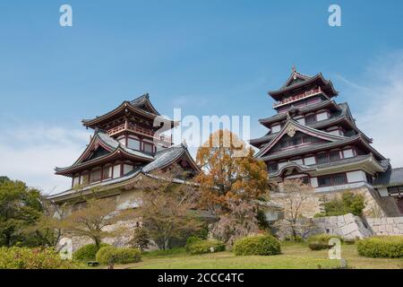 Fushimi Castle (Fushimi-Momoyama Castle) in Fushimi, Kyoto, Japan. The current structure is a 1964 replica of the original built by Toyotomi Hideyoshi Stock Photo