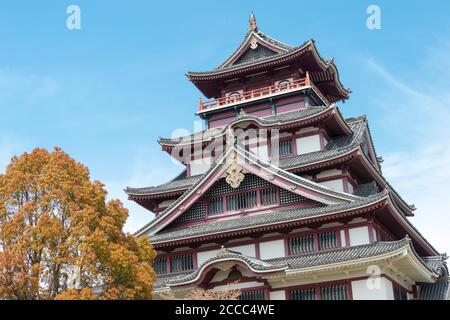 Fushimi Castle (Fushimi-Momoyama Castle) in Fushimi, Kyoto, Japan. The current structure is a 1964 replica of the original built by Toyotomi Hideyoshi Stock Photo