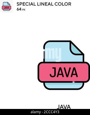 Java Special lineal color icon. Illustration symbol design template for web mobile UI element. Perfect color modern pictogram on editable stroke. Stock Vector