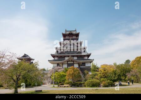 Fushimi Castle (Fushimi-Momoyama Castle) in Fushimi, Kyoto, Japan. The current structure is a 1964 replica of the original built by Toyotomi Hideyoshi Stock Photo