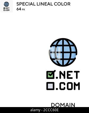 Domain Special lineal color icon. Illustration symbol design template for web mobile UI element. Perfect color modern pictogram on editable stroke. Stock Vector