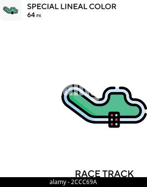 Race track special lineal color vector icon. Race track icons for your ...