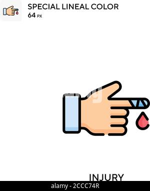 Injury Special lineal color icon. Illustration symbol design template for web mobile UI element. Perfect color modern pictogram on editable stroke. Stock Vector
