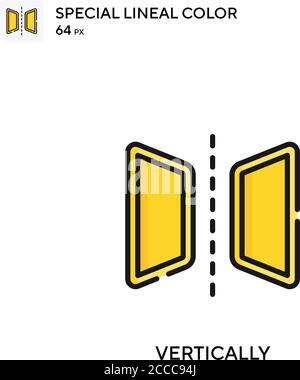 Vertically Special lineal color icon. Illustration symbol design template for web mobile UI element. Perfect color modern pictogram on editable stroke Stock Vector
