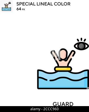 Guard Special lineal color icon. Illustration symbol design template ...