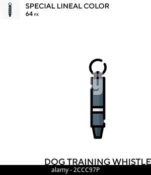 Dog training whistle Special lineal color icon. Illustration symbol design template for web mobile UI element. Perfect color modern pictogram on edita Stock Vector