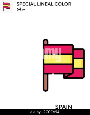 Spain Special lineal color icon. Illustration symbol design template for web mobile UI element. Perfect color modern pictogram on editable stroke. Stock Vector
