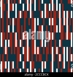 Seamless pattern with vertical red and green segments Stock Vector
