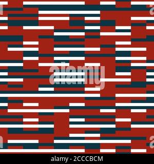 Seamless pattern with horizontal red and green segments Stock Vector