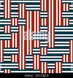 Seamless pattern with horizontal green segments Stock Vector