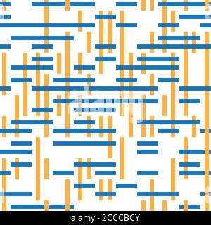 Seamless pattern with horizontal blue segments Stock Vector