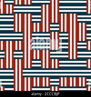 Seamless pattern with vertical red segments Stock Vector
