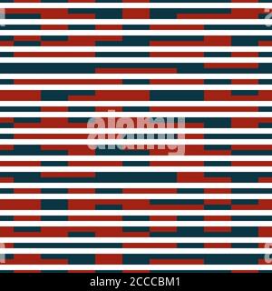 Seamless pattern with horizontal white lines Stock Vector