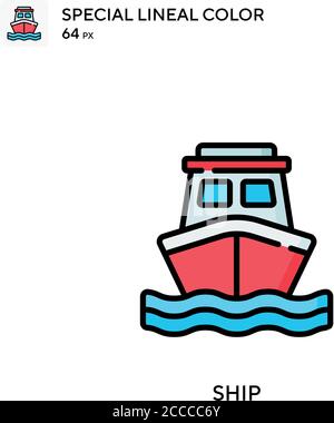 Cruise ship Special lineal color vector icon. Cruise ship icons for ...