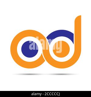 Stylized lowercase letters O and B are linked by a single line for a logo, monogram, or monogram. Vector illustration isolated on a white background. Stock Vector