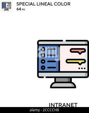 Intranet Special lineal color icon. Illustration symbol design template for web mobile UI element. Perfect color modern pictogram on editable stroke. Stock Vector