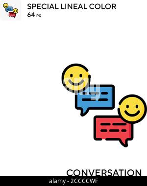 Conversation Special lineal color icon. Illustration symbol design ...