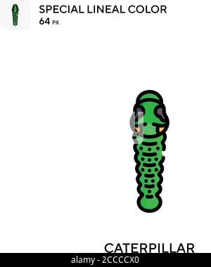 Caterpillar Special lineal color icon. Illustration symbol design template for web mobile UI element. Perfect color modern pictogram on editable strok Stock Vector