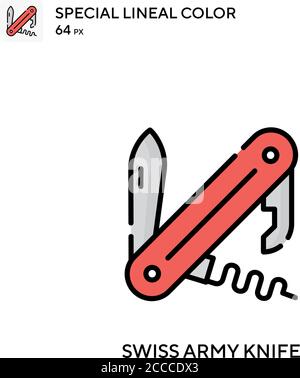 Swiss army knife Special lineal color icon. Illustration symbol design template for web mobile UI element. Perfect color modern pictogram on editable Stock Vector