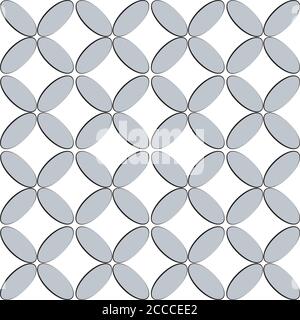 Seamless pattern with silver gray ellipses Stock Vector