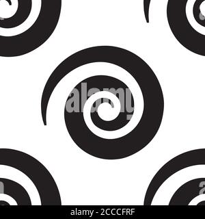 Seamless pattern with black spiral Stock Vector