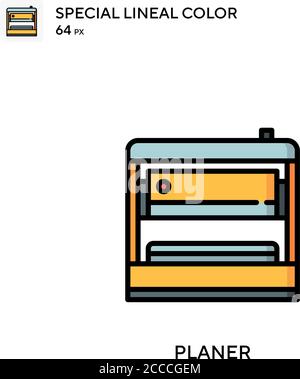 Planer Special lineal color icon. Illustration symbol design template for web mobile UI element. Perfect color modern pictogram on editable stroke. Stock Vector